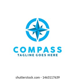 Compass Logo Vector Icon. Modern Navigation Symbol. Location Logo Design Inspiration.