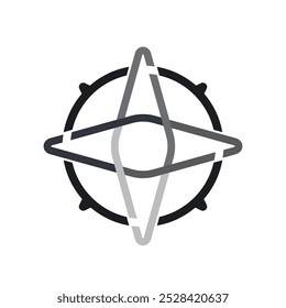 Compass Logo Vector Icon Template Illustration