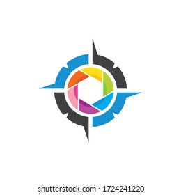 compass logo vector  illustration design