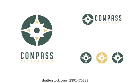 Kompass Logo, Vektorsymbol für moderne Navigation. Kompass-Illustrationssymbol, einfaches Design.