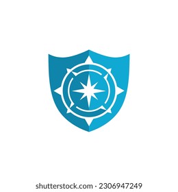 compass logo vector outdoor triangle arrow technology navigator