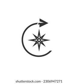 compass logo vector outdoor triangle arrow technology navigator