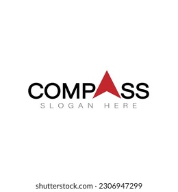 compass logo vector outdoor triangle arrow technology navigator