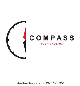compass logo vector with slogan template