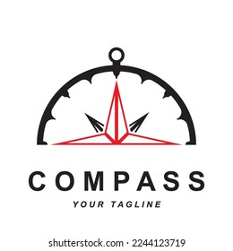 compass logo vector with slogan template