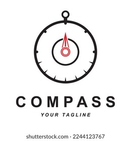 compass logo vector with slogan template