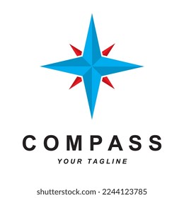 compass logo vector with slogan template