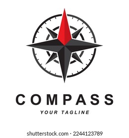 compass logo vector with slogan template