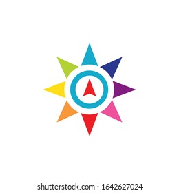 compass logo vector tempate ilustration design