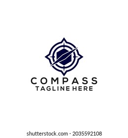 Compass logo vector. Compass logo template