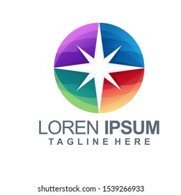 compass logo vector, template, illustration