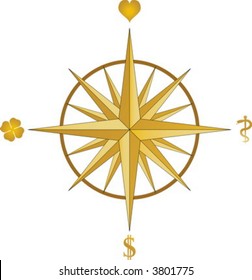 Compass (love, riches, health, happiness)