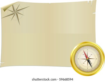 Compass and map