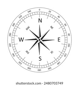 compass map journey vector logo icon isolated white background