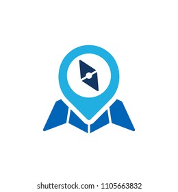 Compass Map Logo Icon Design