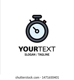 Compass, Map, Navigation, Pin Business Logo Template. Flat Color