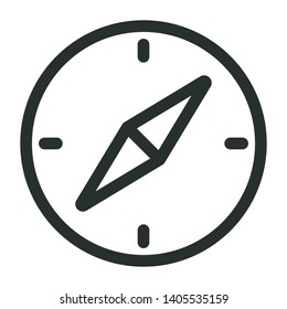 compass - minimal line web icon. simple vector illustration. concept for infographic, website or app.