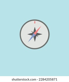 Vector e ilustración minimalista de brújula. Listo para usar en su contenido.