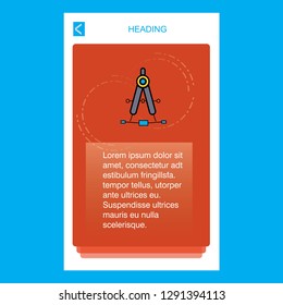 Compass mobile vertical banner design design. Vector