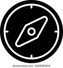 Compass Modern Black Icon Design