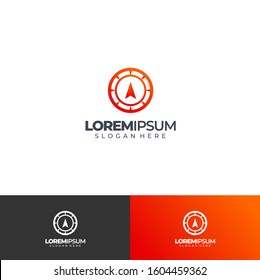 compass modern logo simple and elegant concept logo template