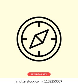Compass modern vector style. Compass icon concept. Compass icon for web and app. Compass icon.