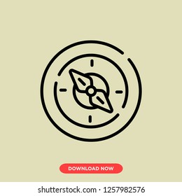 Compass modern vector style. Compass icon for web and app. Compass icon concept.