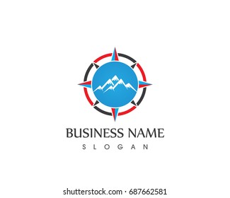 Compass Mountain Logo Design