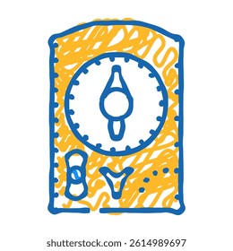 compass mountaineering adventure doodle icon sketch vector. compass mountaineering adventure sign. isolated symbol illustration