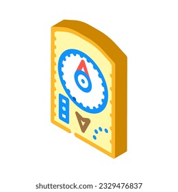 compass mountaineering adventure isometric icon vector. compass mountaineering adventure sign. isolated symbol illustration