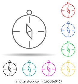 compass multi color style icon. Simple thin line, outline vector of measuring Instruments icons for ui and ux, website or mobile application
