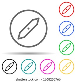 compass multi color style icon. Simple thin line, outline vector of web icons for ui and ux, website or mobile application