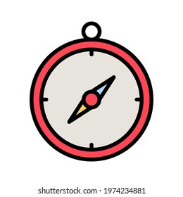 Compass, navigate, positions icon vector image. Can also be used for Navigation. Suitable for use on web apps, mobile apps and print media.