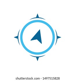 compass navigating logo designs vector