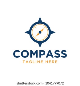 compass navigation design logo template