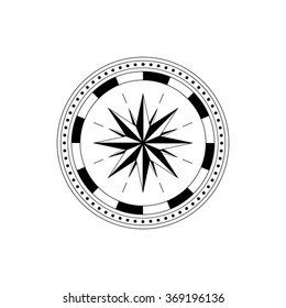 Compass navigation dial - highly detailed vector illustration