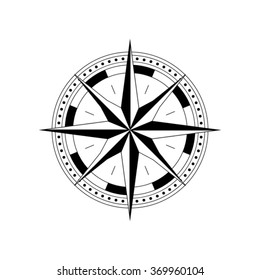 Compass navigation dial - highly detailed vector illustration