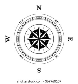 Compass navigation dial - highly detailed vector illustration
