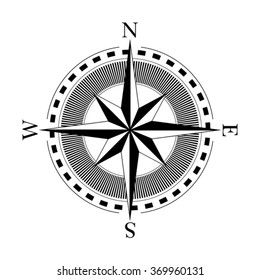 Compass navigation dial - highly detailed vector illustration