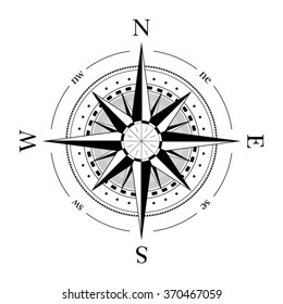 Compass navigation dial - highly detailed vector illustration