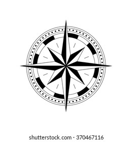 Compass navigation dial - highly detailed vector illustration