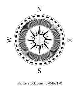 Compass navigation dial - highly detailed vector illustration