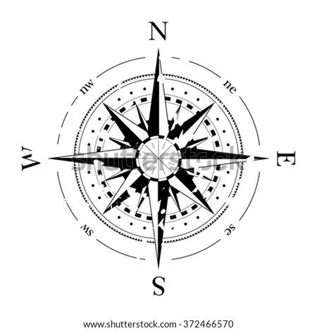 Compass Navigation Dial Highly Detailed Grunge Stock Vector (Royalty ...