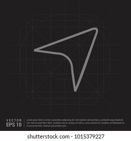 Compass navigation icon - Black Creative Background