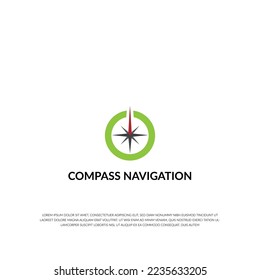 Compass navigation icon or logo for company