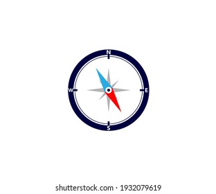 Compass, navigation icon, sign. Vector illustration, design.