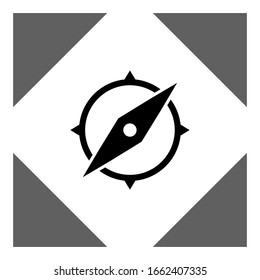 Compass, navigation icon. Vector illustration
