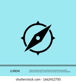 Compass, navigation icon. Vector illustration