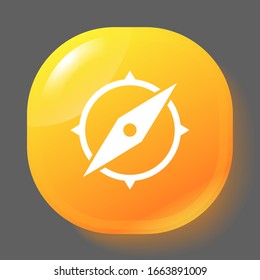 Compass, navigation icon. Vector illustration
