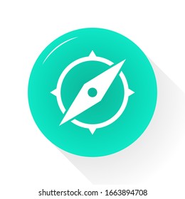 Compass, navigation icon. Vector illustration